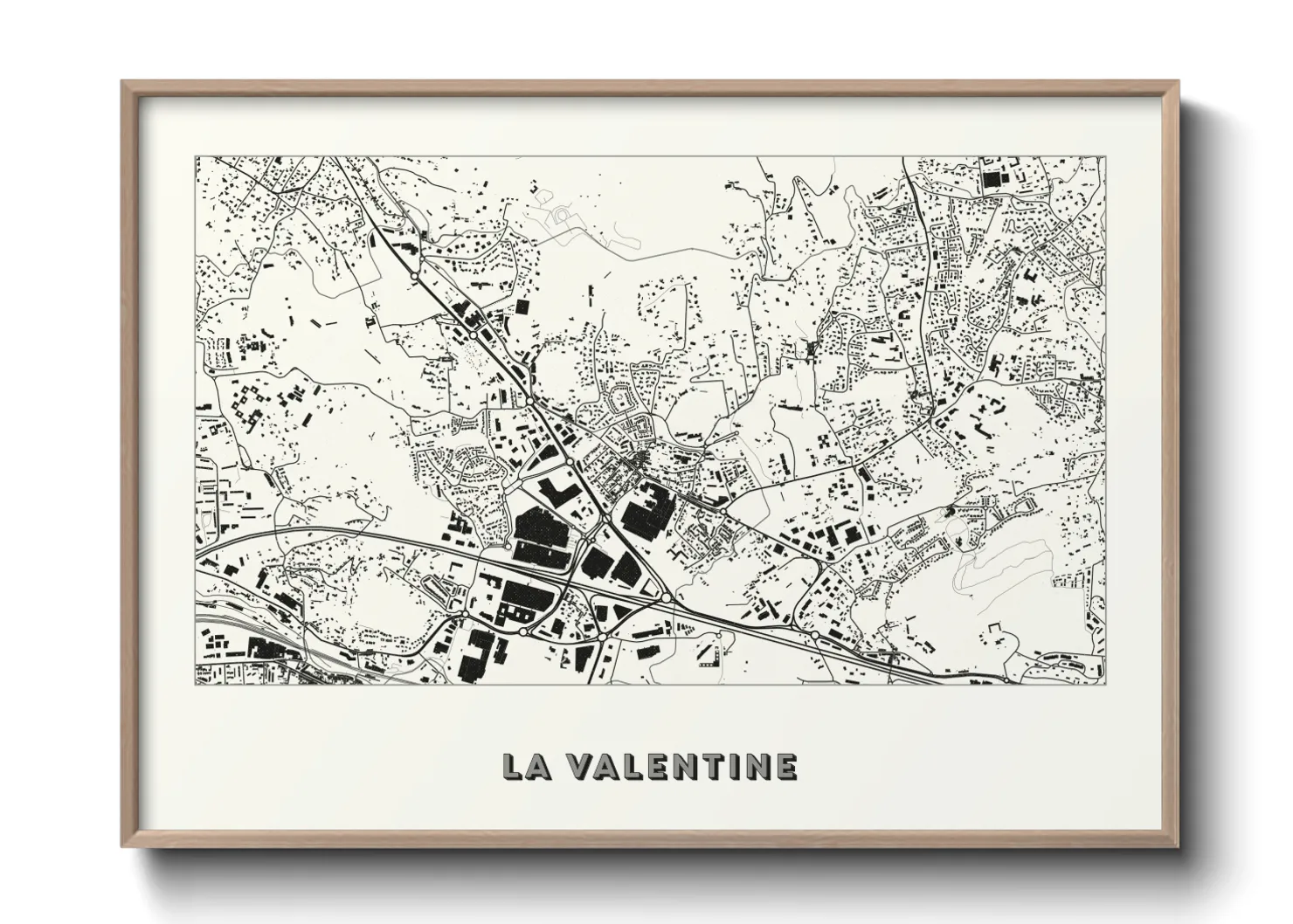 Une affiche de carte sur La Valentine
