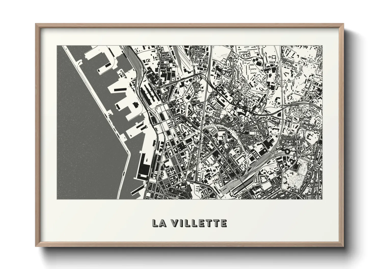 Une affiche de carte sur La Villette
