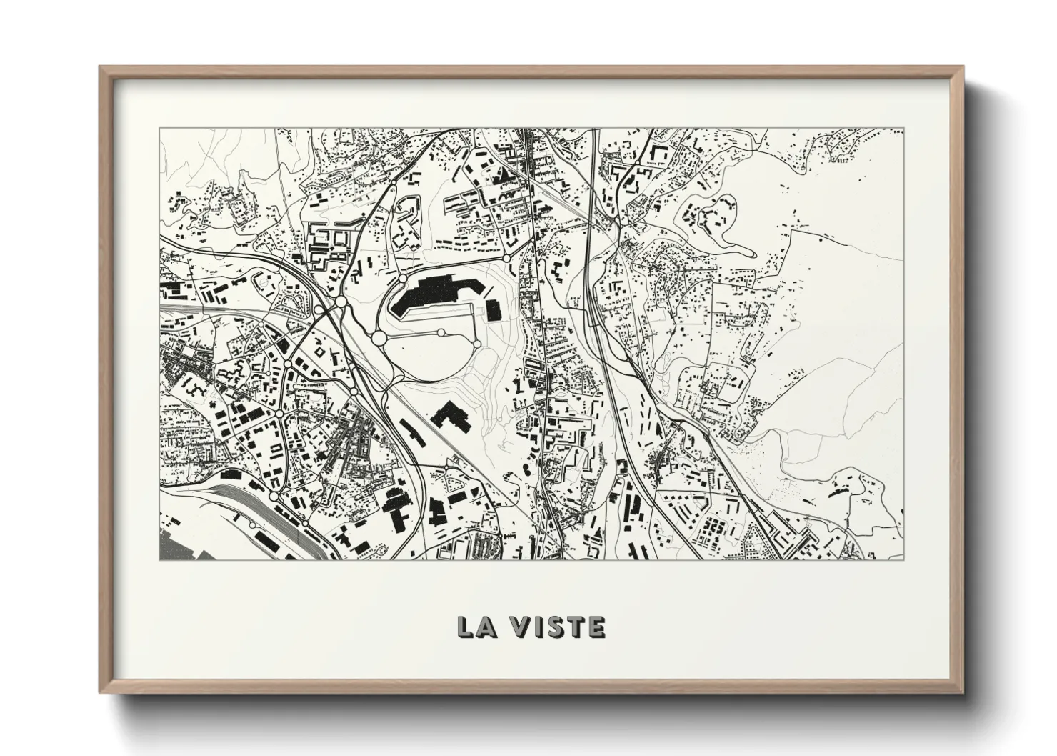 Une affiche de carte sur La Viste