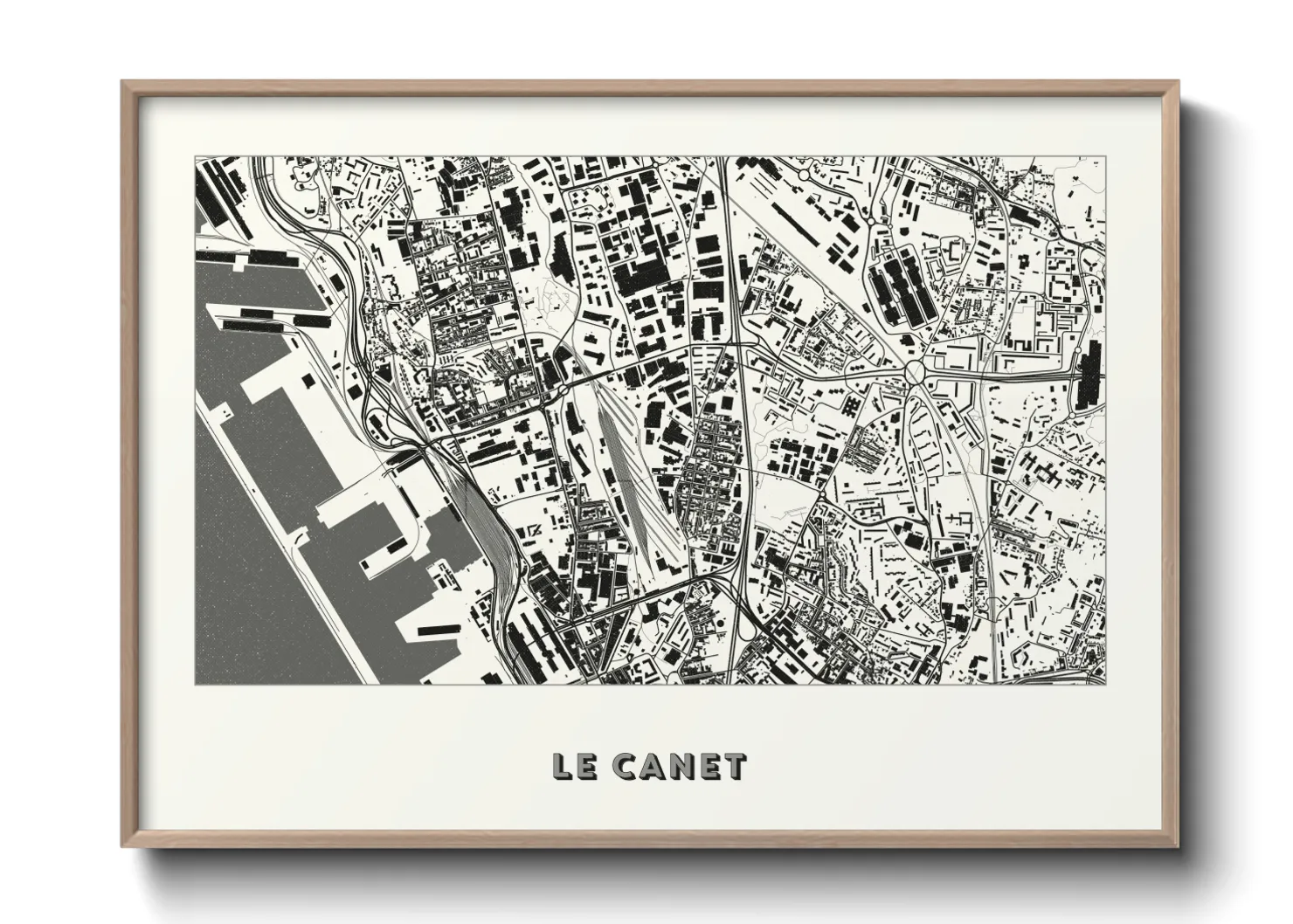 Une affiche de carte sur Le Canet