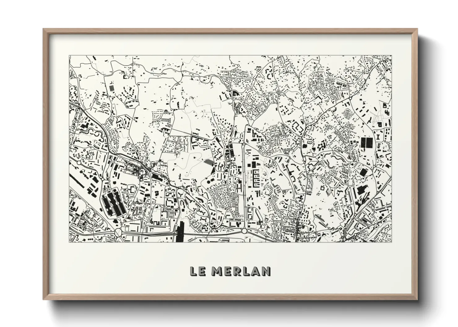 Une affiche de carte sur Le Merlan