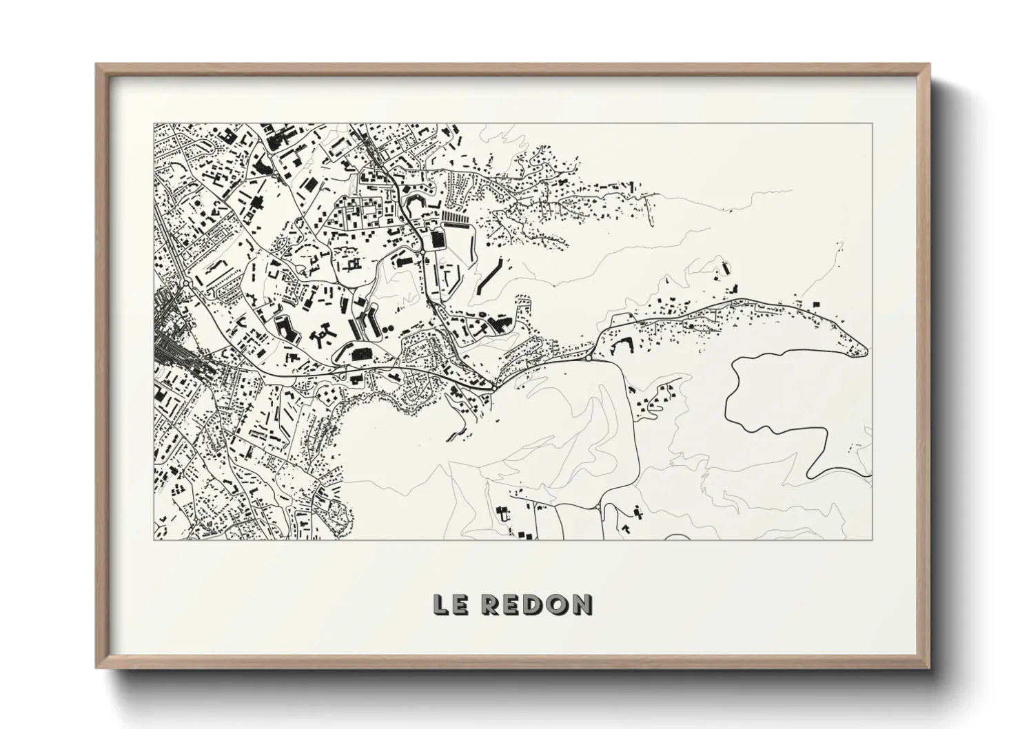 Une affiche de carte sur Le Redon