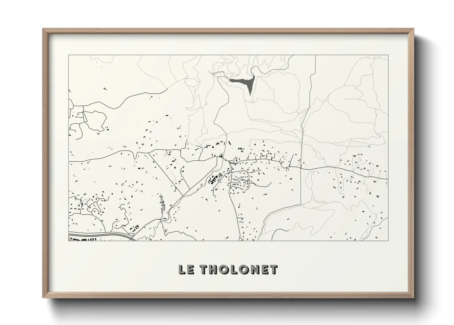 Une affiche de carte sur Le Tholonet