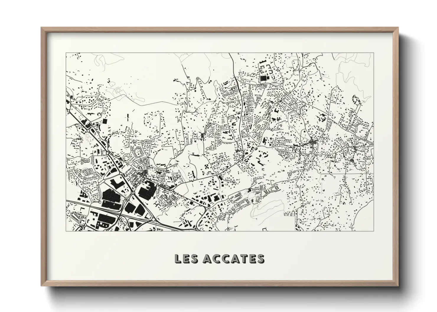 Une affiche de carte sur Les Accates