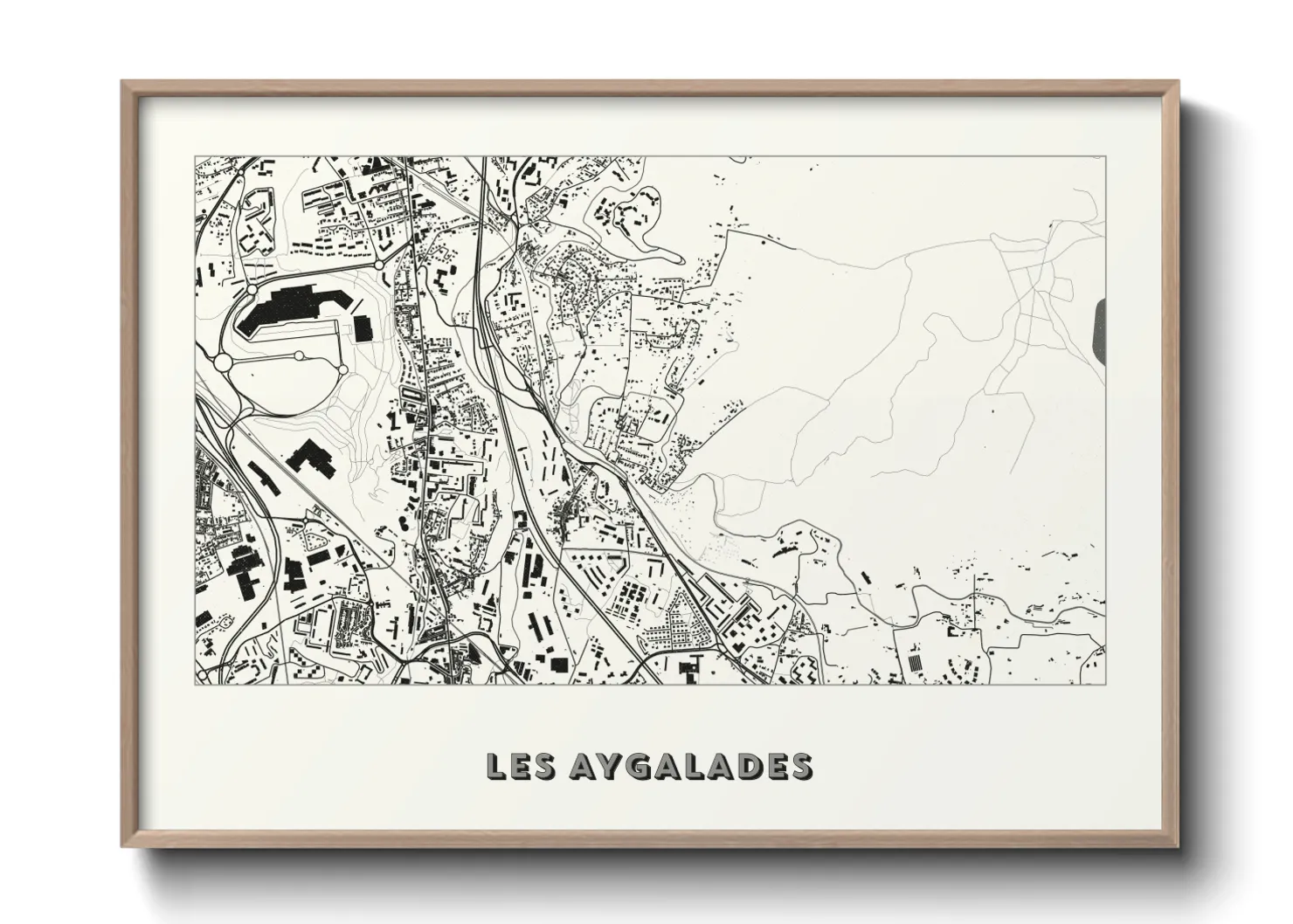 Une affiche de carte sur Les Aygalades