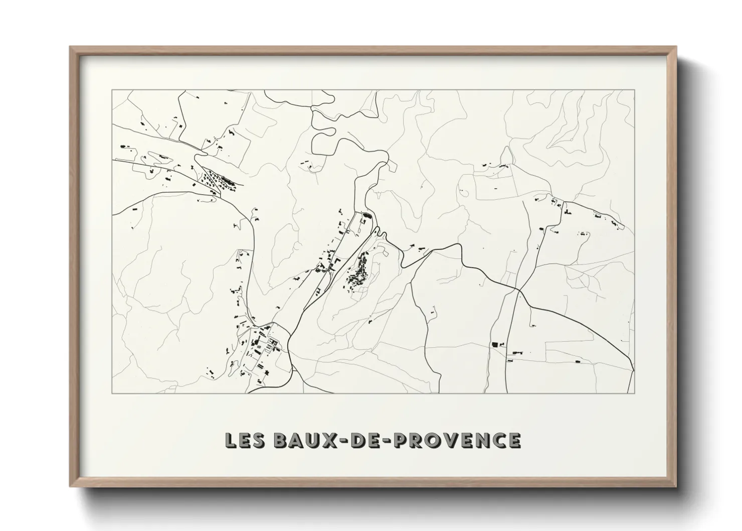 Une affiche de carte sur Les Baux-de-Provence