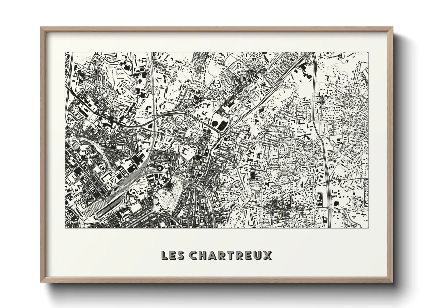 Une affiche de carte sur Les Chartreux