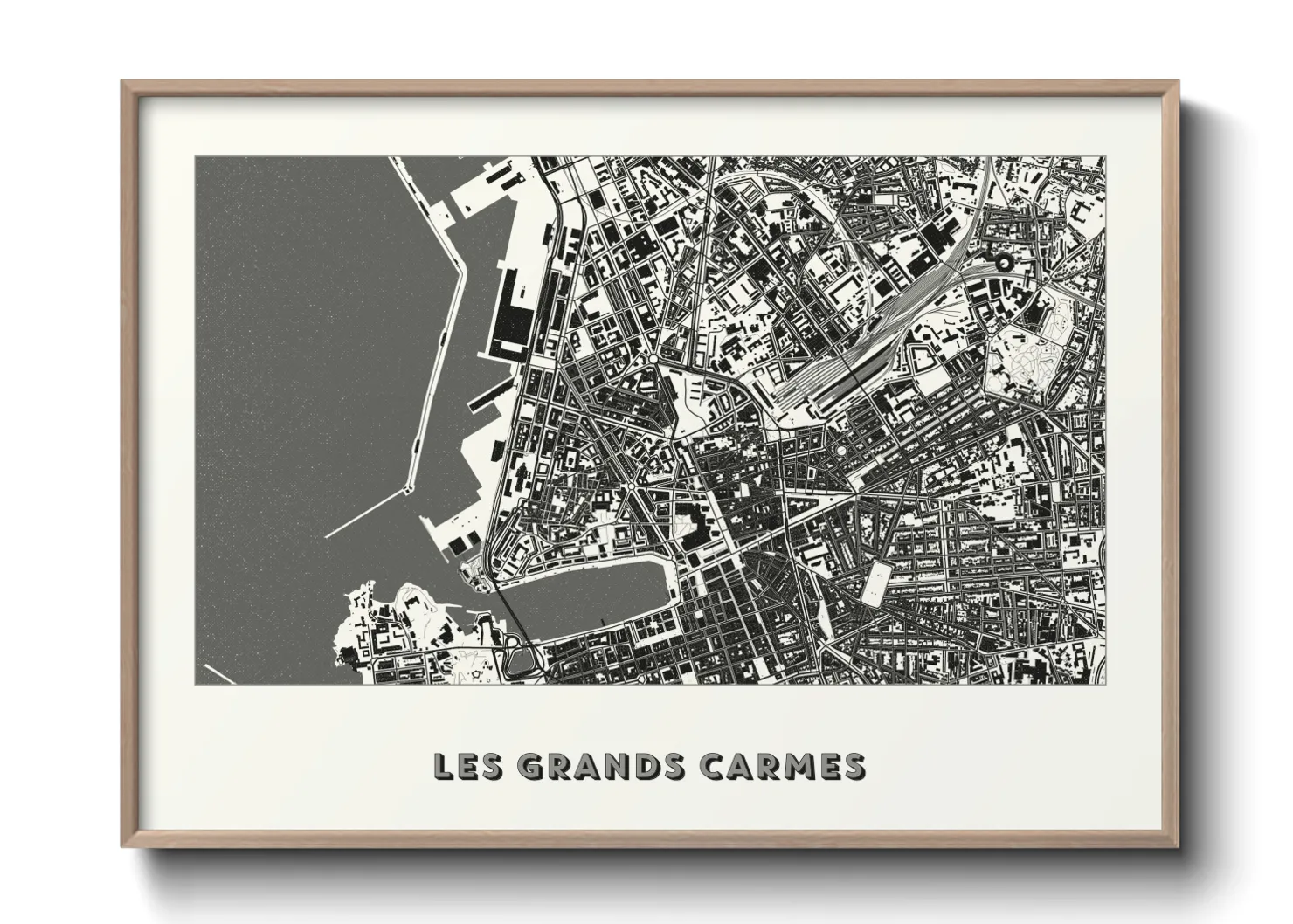 Une affiche de carte sur Les Grands Carmes