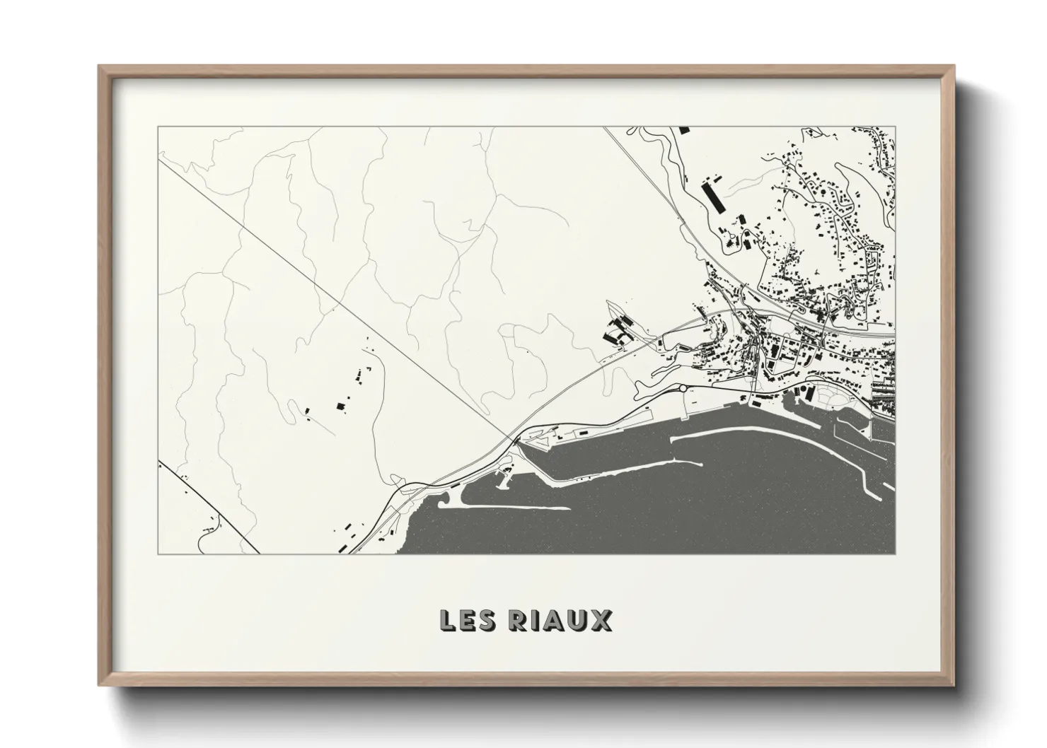 Une affiche de carte sur Les Riaux