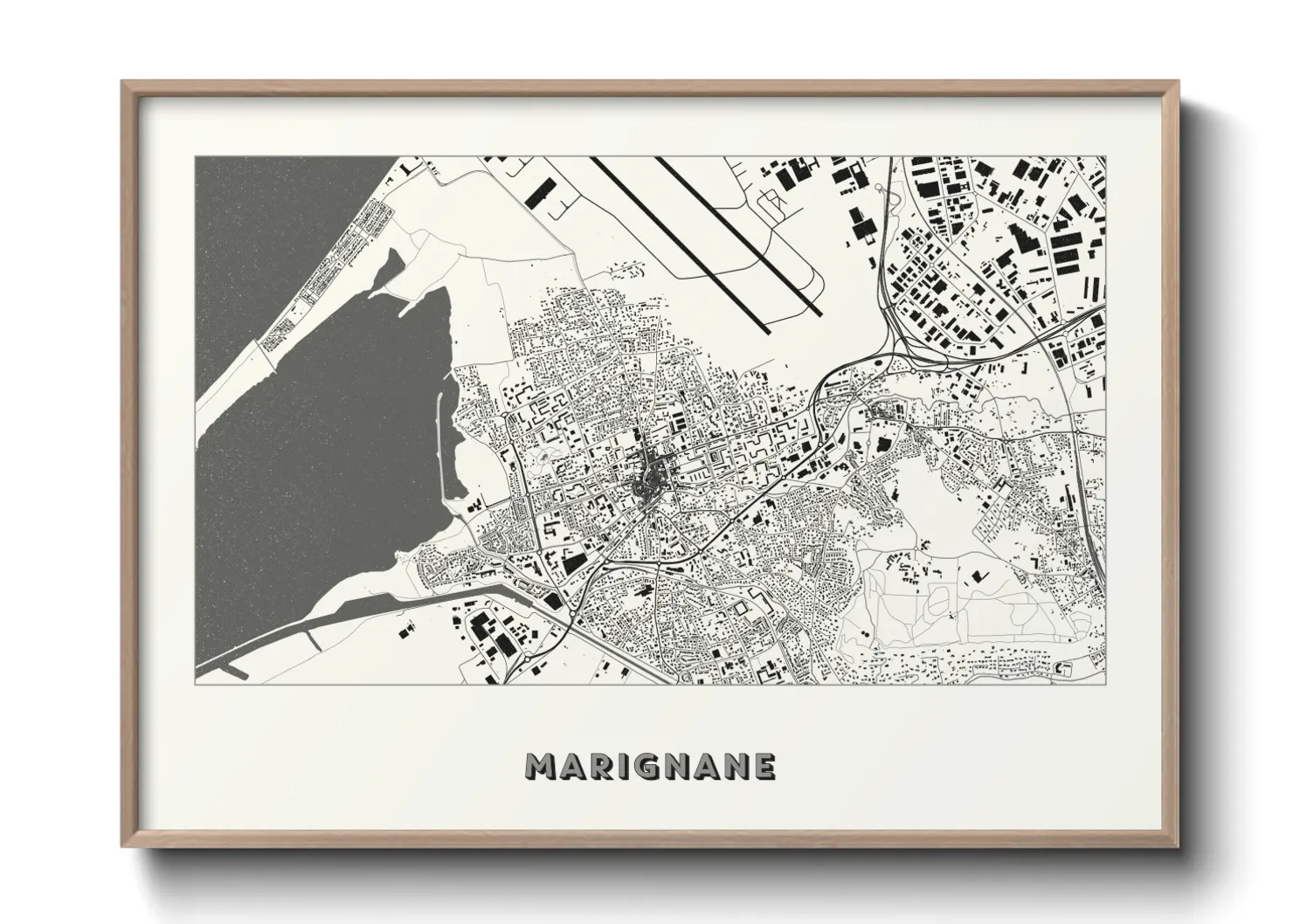 Une affiche de carte sur Marignane