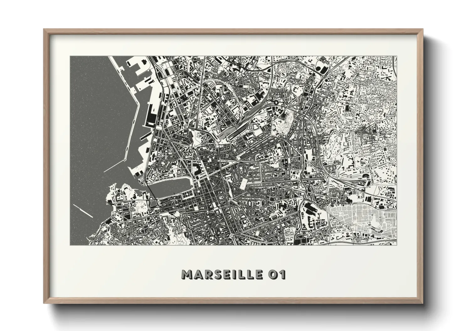 Une affiche de carte sur Marseille 01