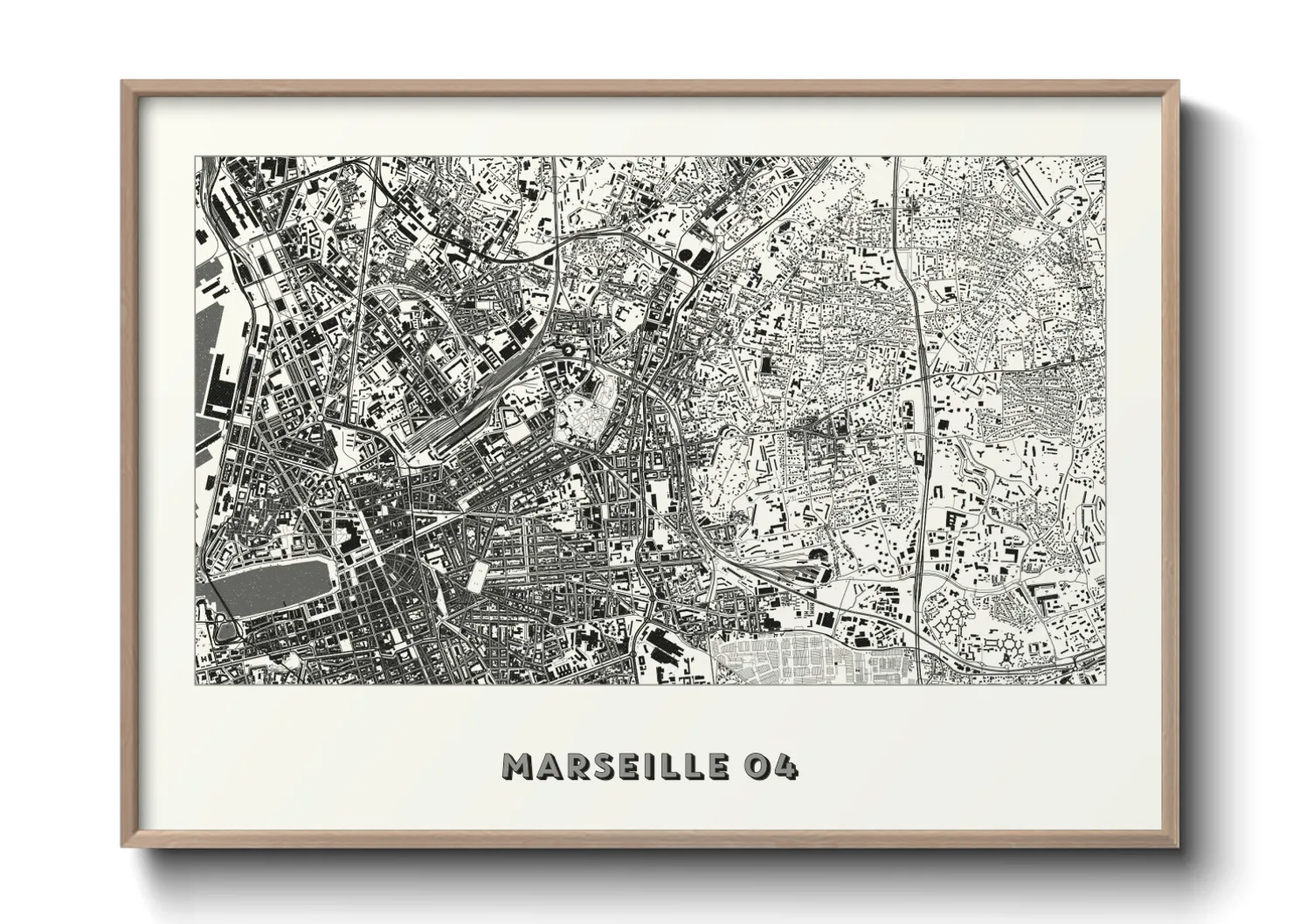 Une affiche de carte sur Marseille 04