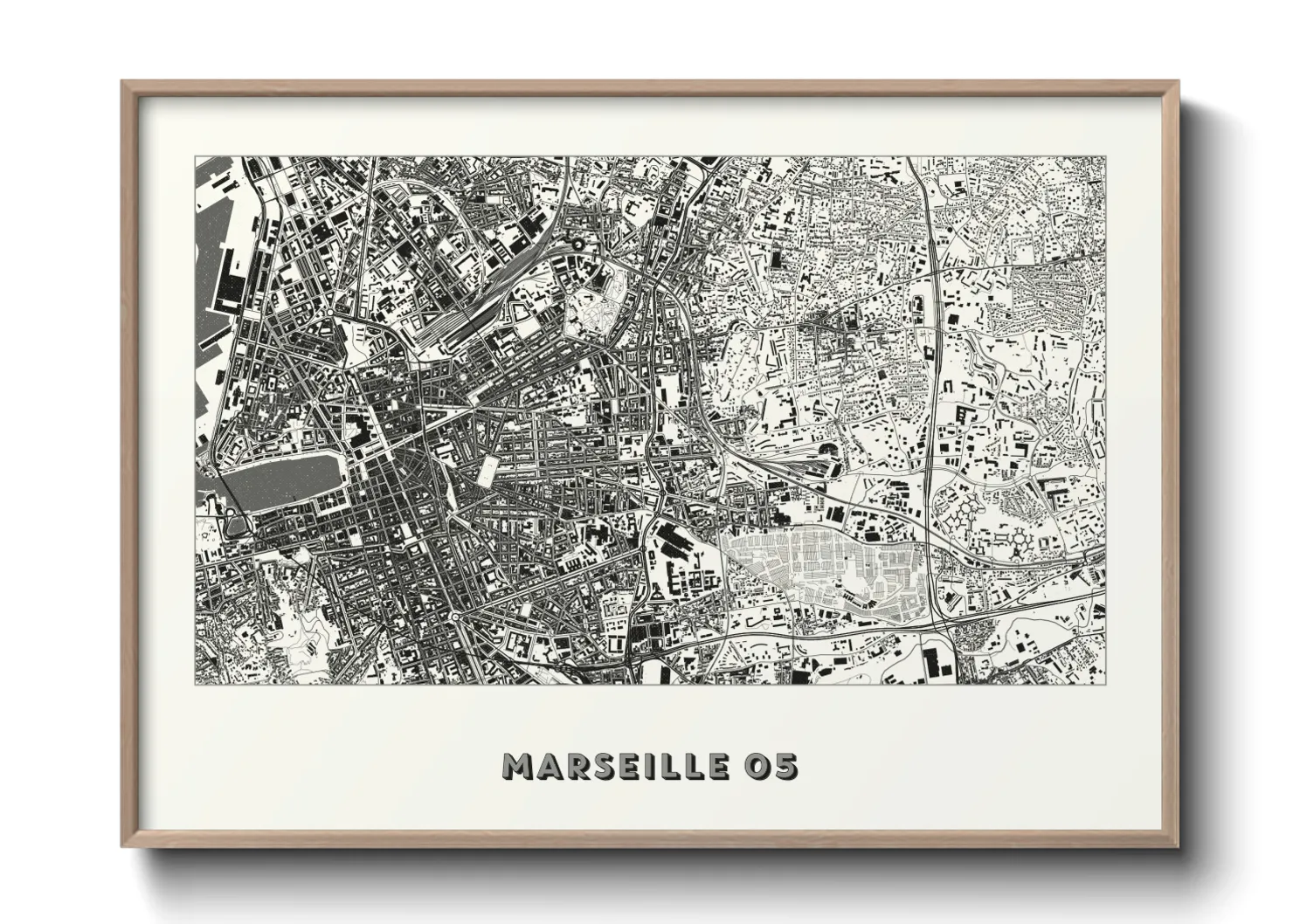 Une affiche de carte sur Marseille 05