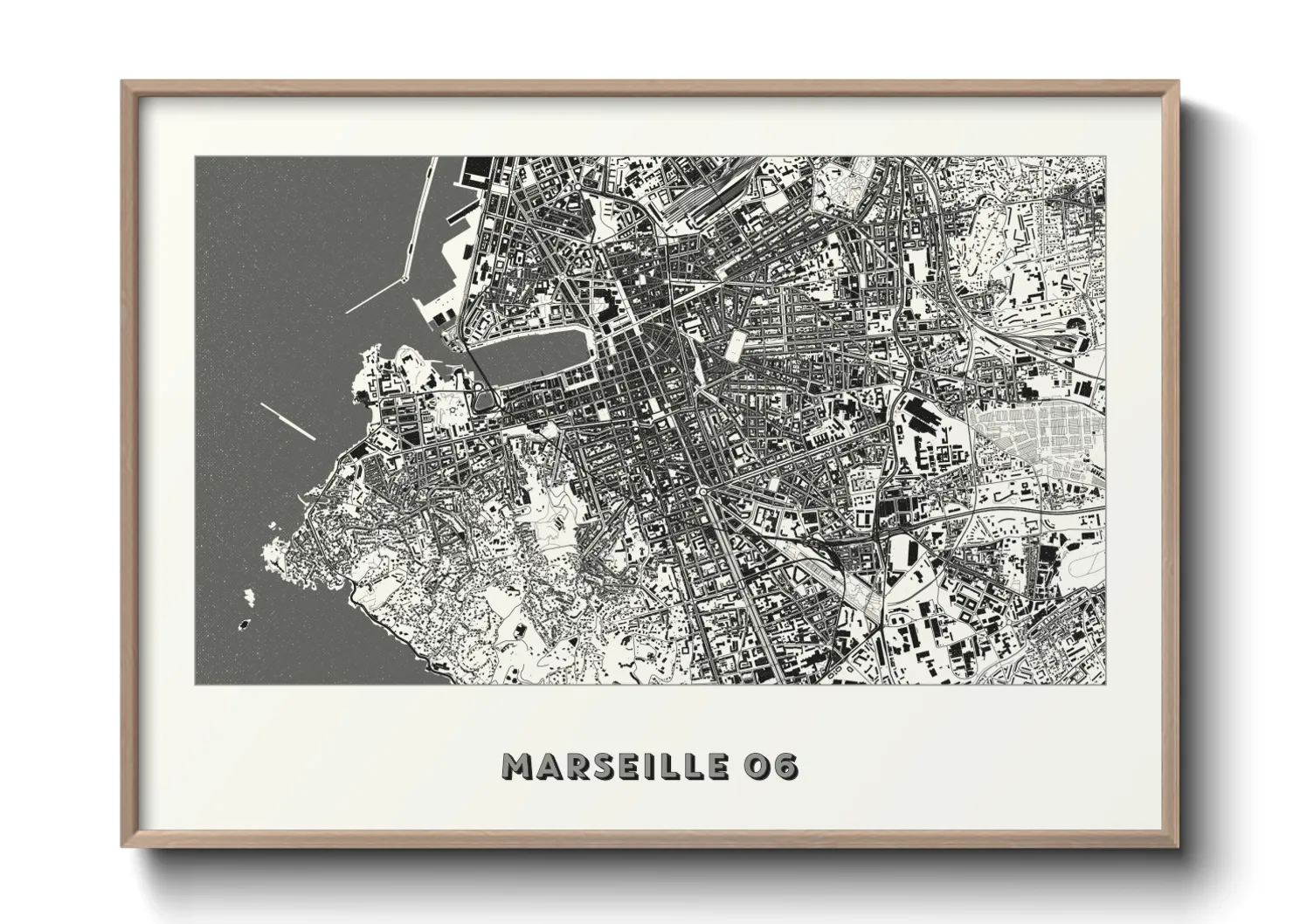 Une affiche de carte sur Marseille 06