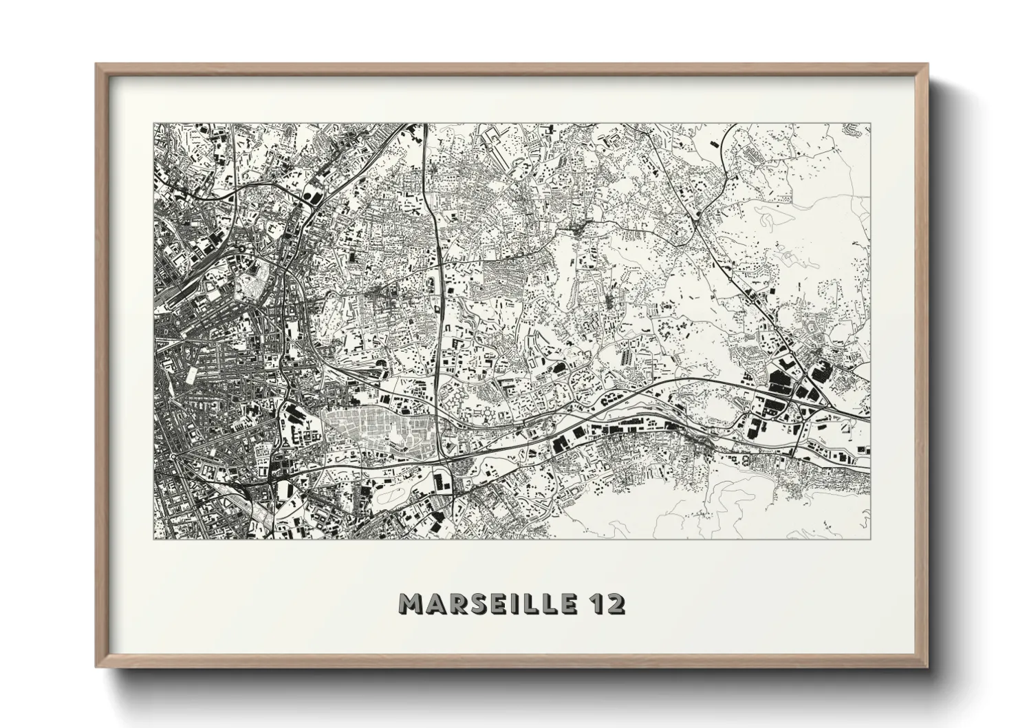 Une affiche de carte sur Marseille 12
