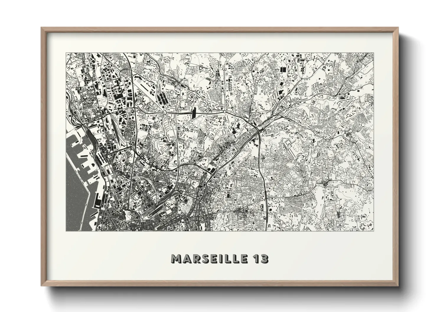 Une affiche de carte sur Marseille 13