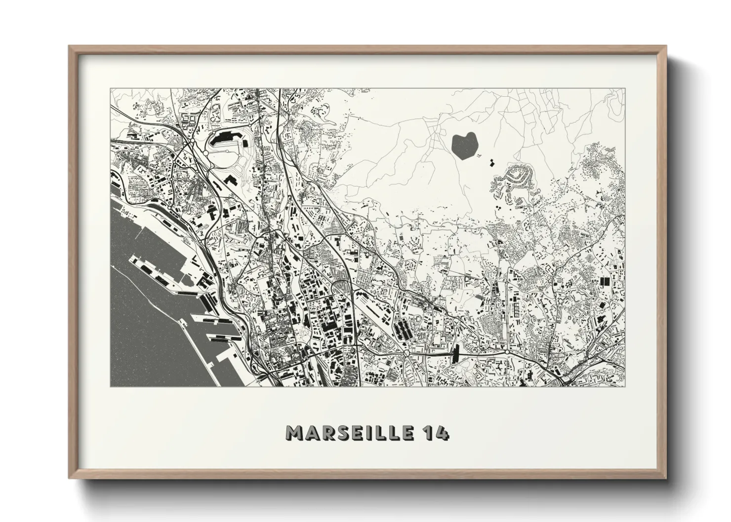 Une affiche de carte sur Marseille 14