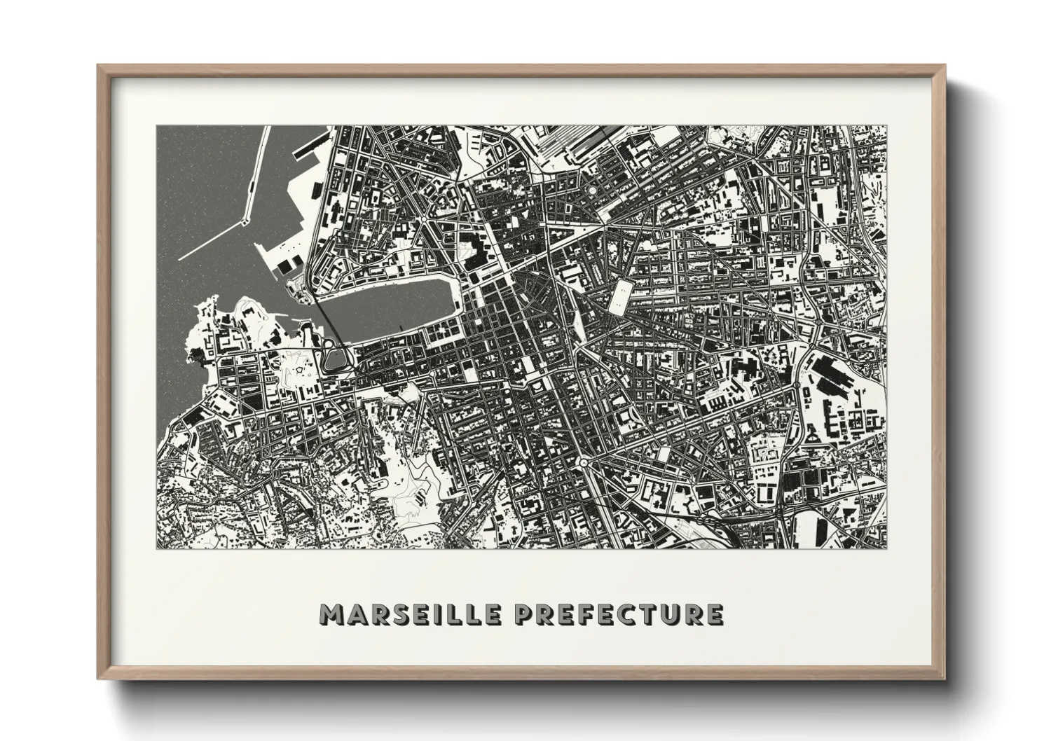 Une affiche de carte sur Marseille Prefecture