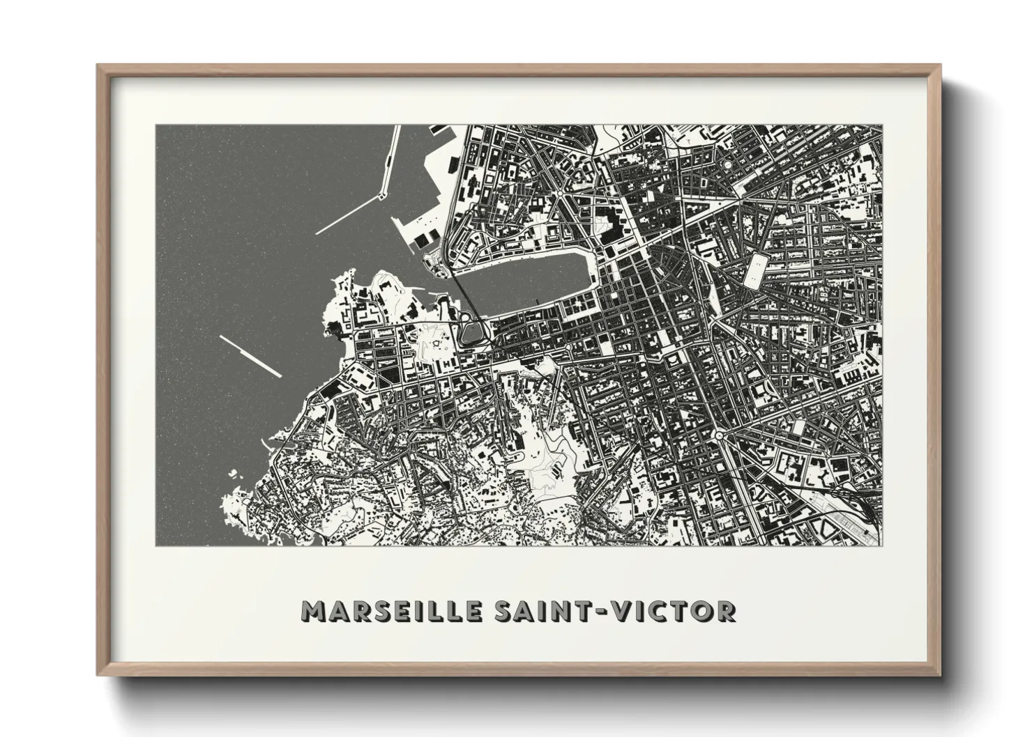 Une affiche de carte sur Marseille Saint-Victor