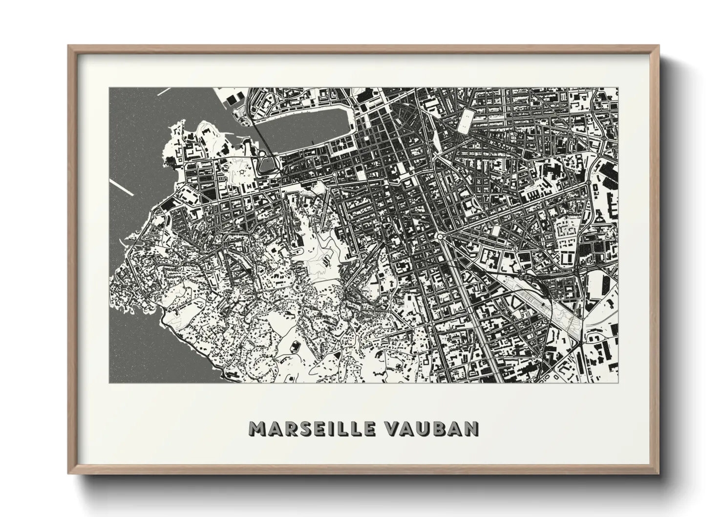 Une affiche de carte sur Marseille Vauban
