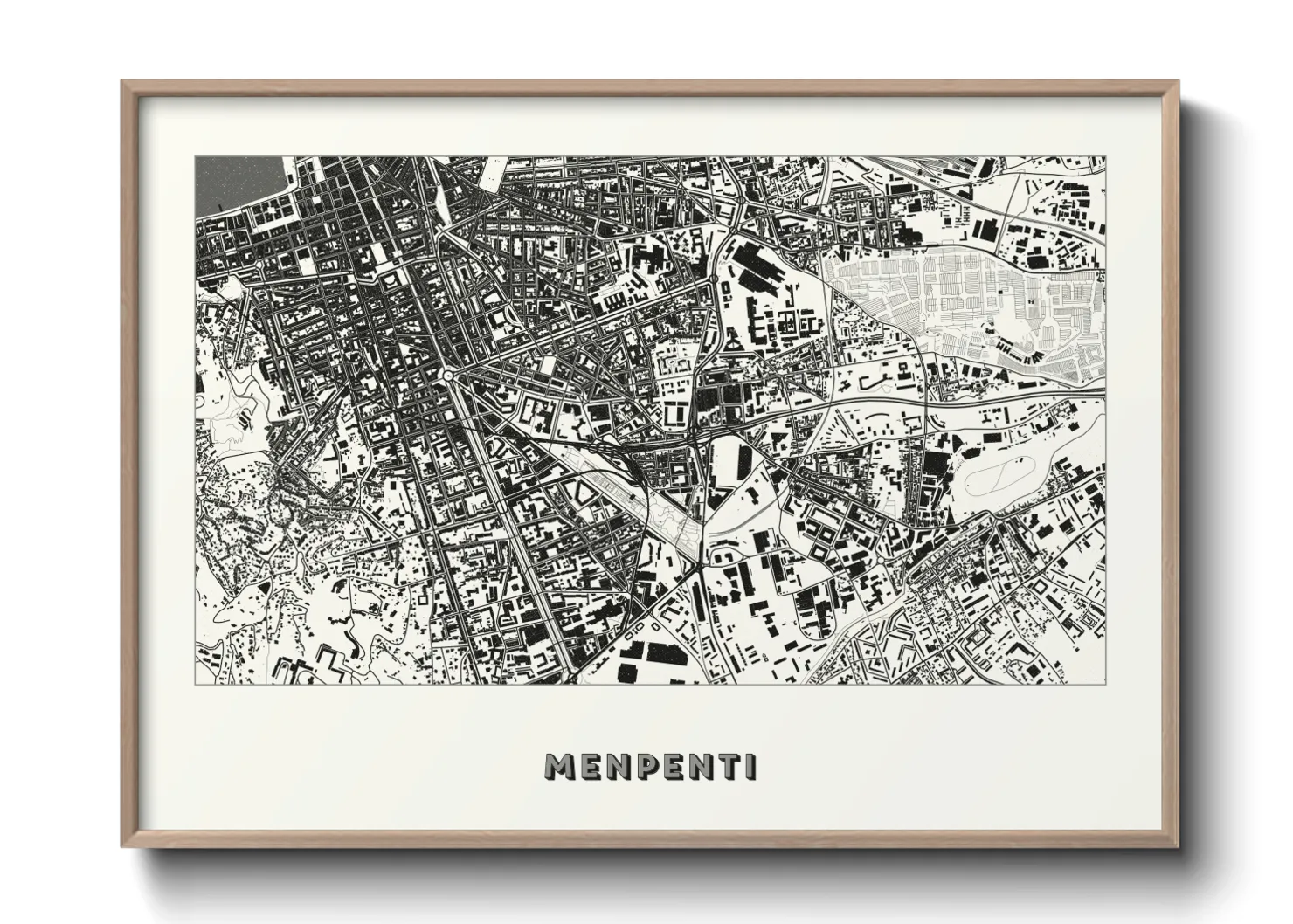 Une affiche de carte sur Menpenti