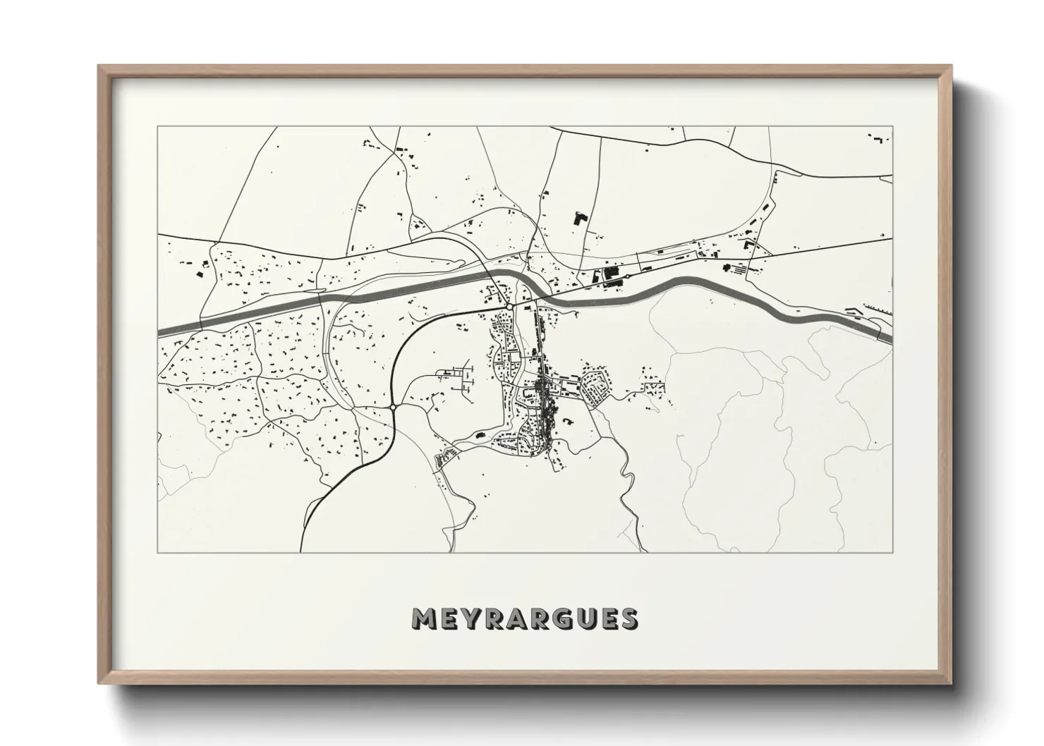 Une affiche de carte sur Meyrargues