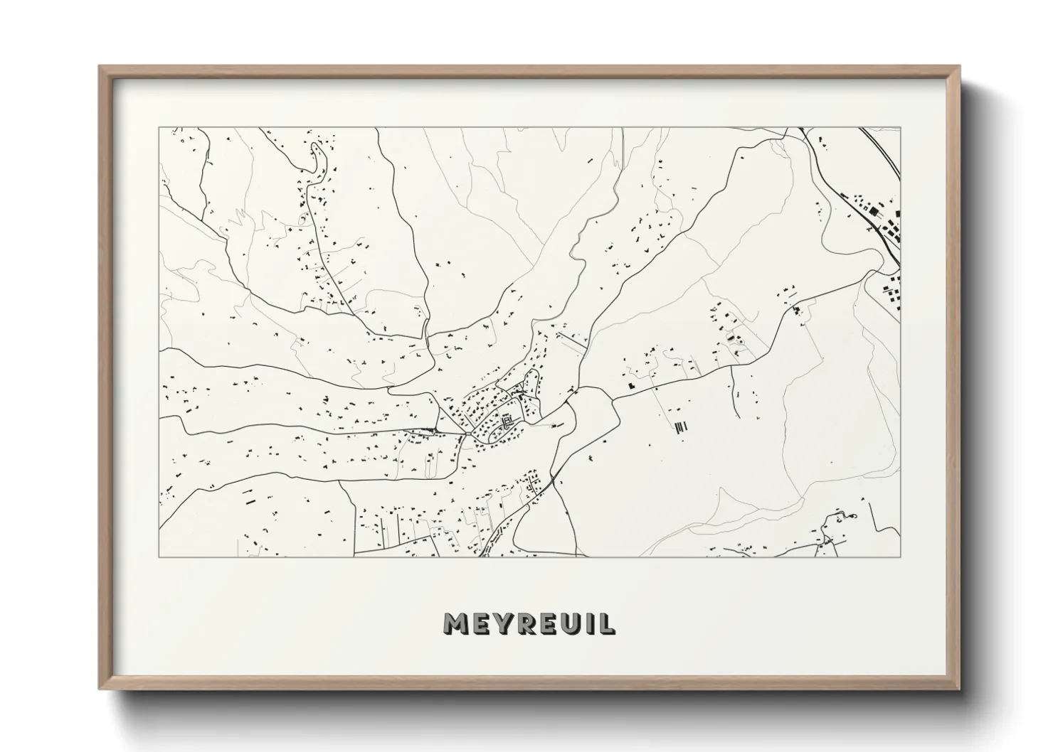 Une affiche de carte sur Meyreuil