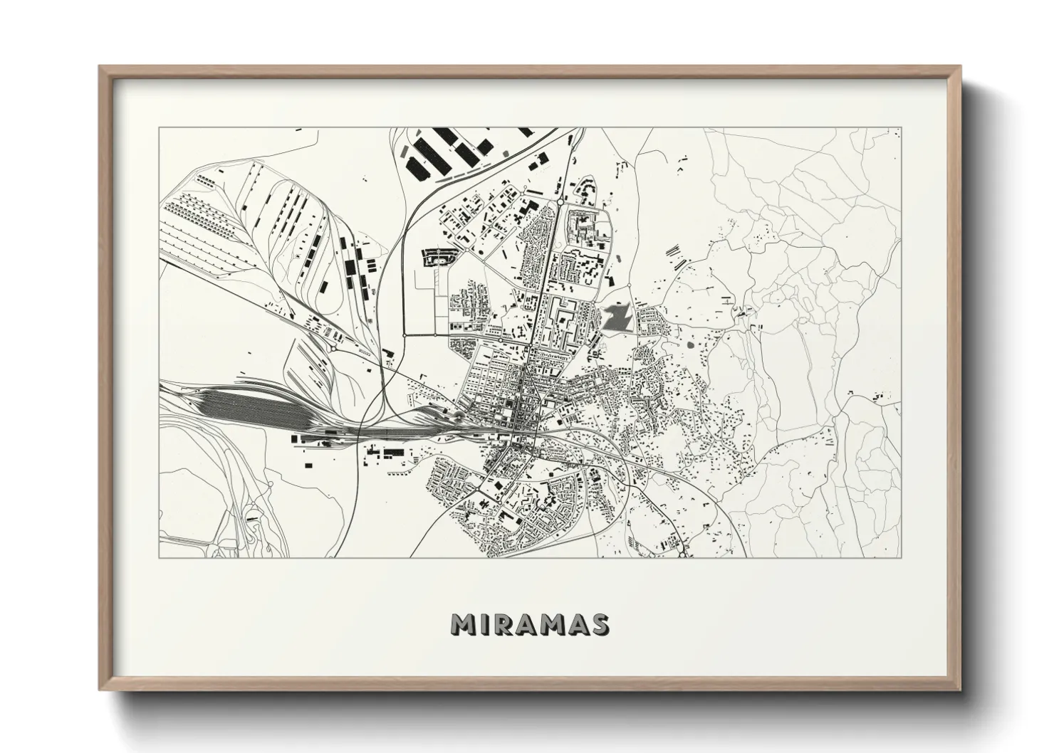 Une affiche de carte sur Miramas