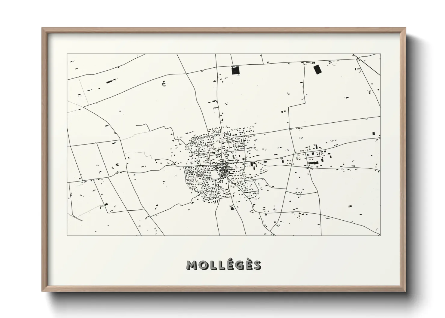 Une affiche de carte sur Mollégès