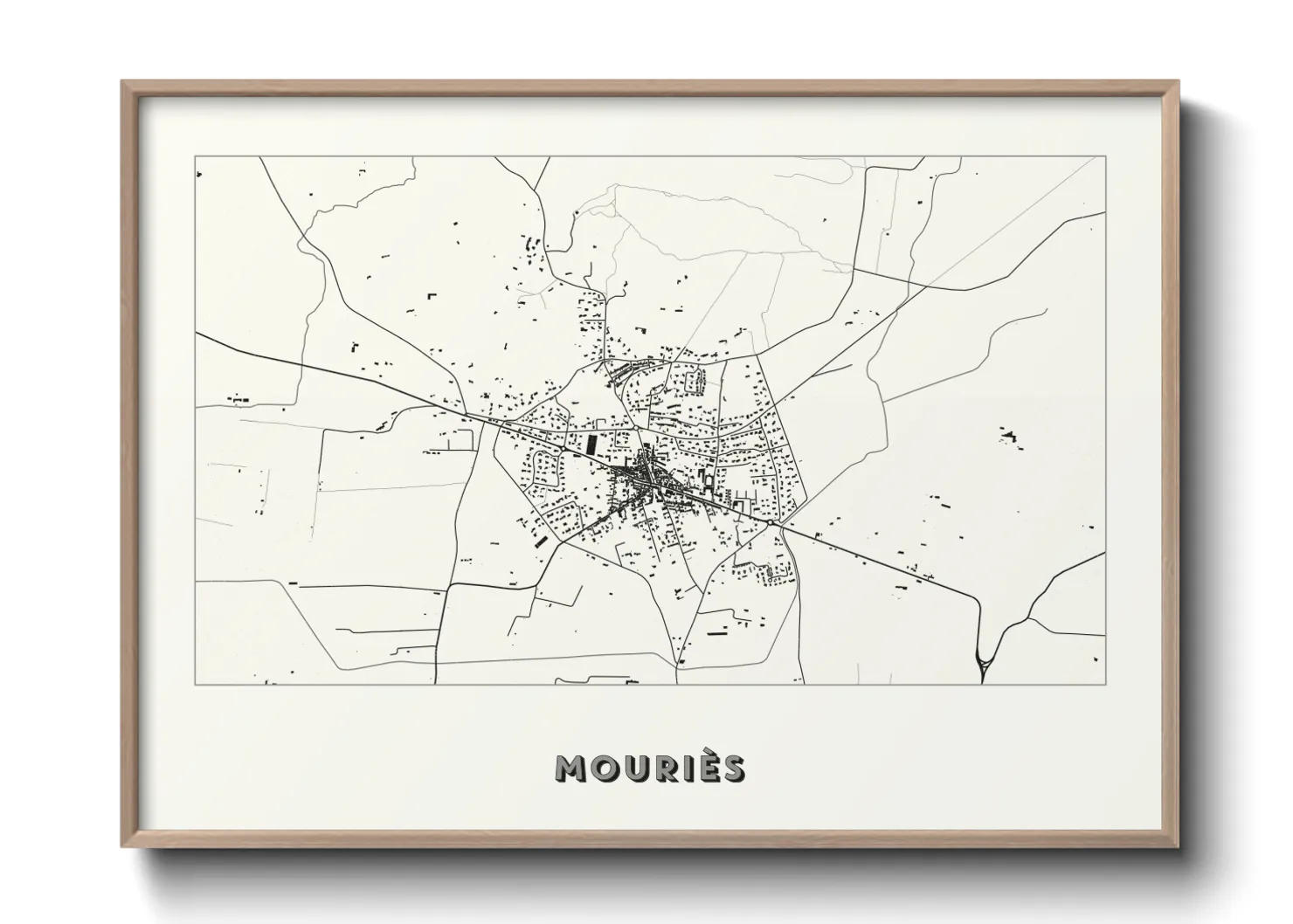Une affiche de carte sur Mouriès