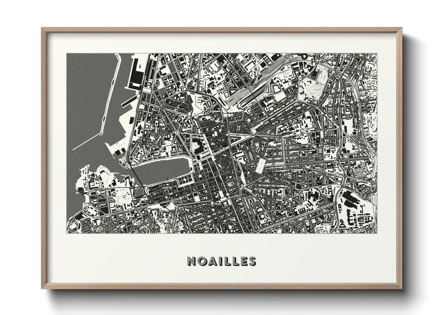 Une affiche de carte sur Noailles