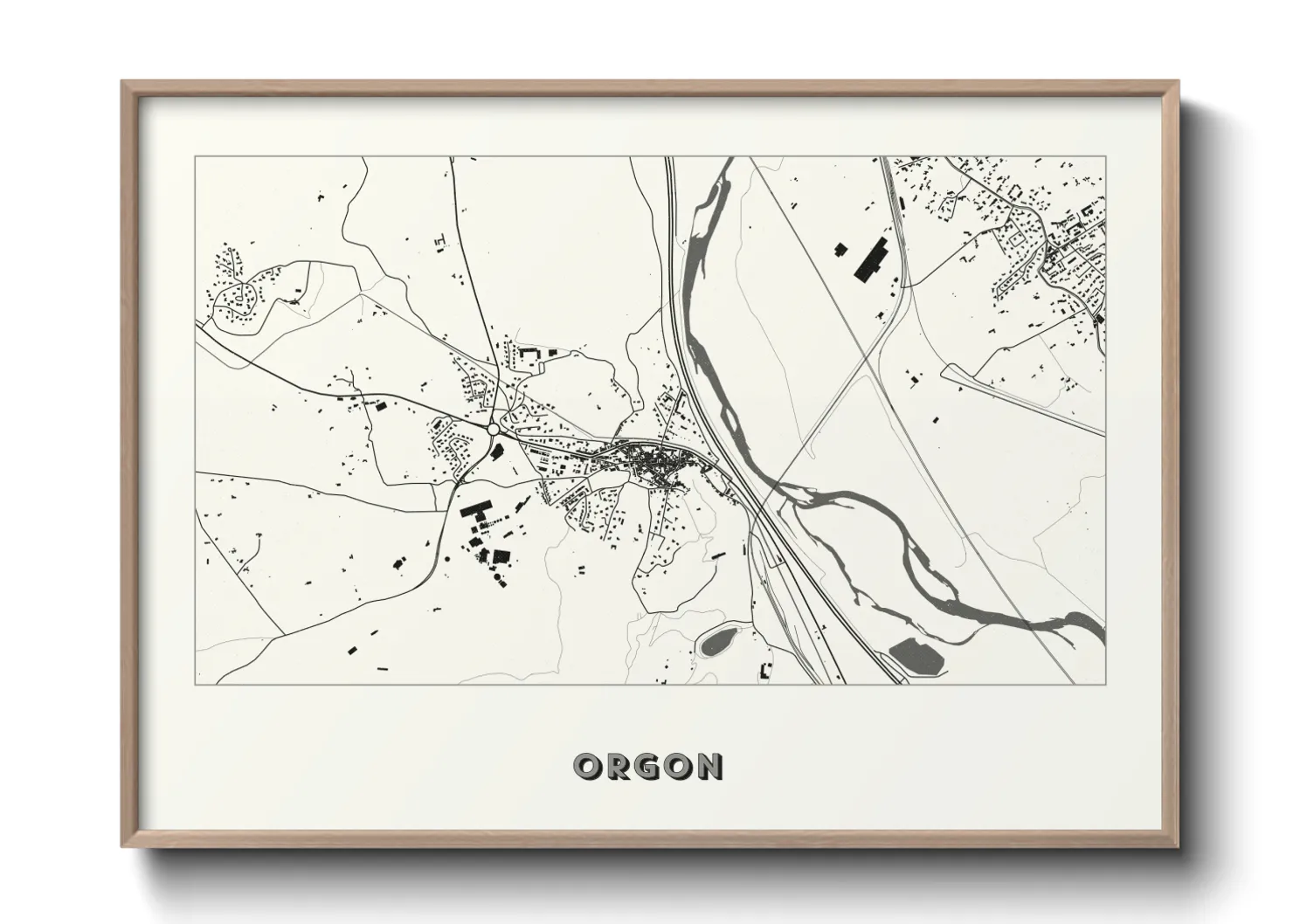 Une affiche de carte sur Orgon