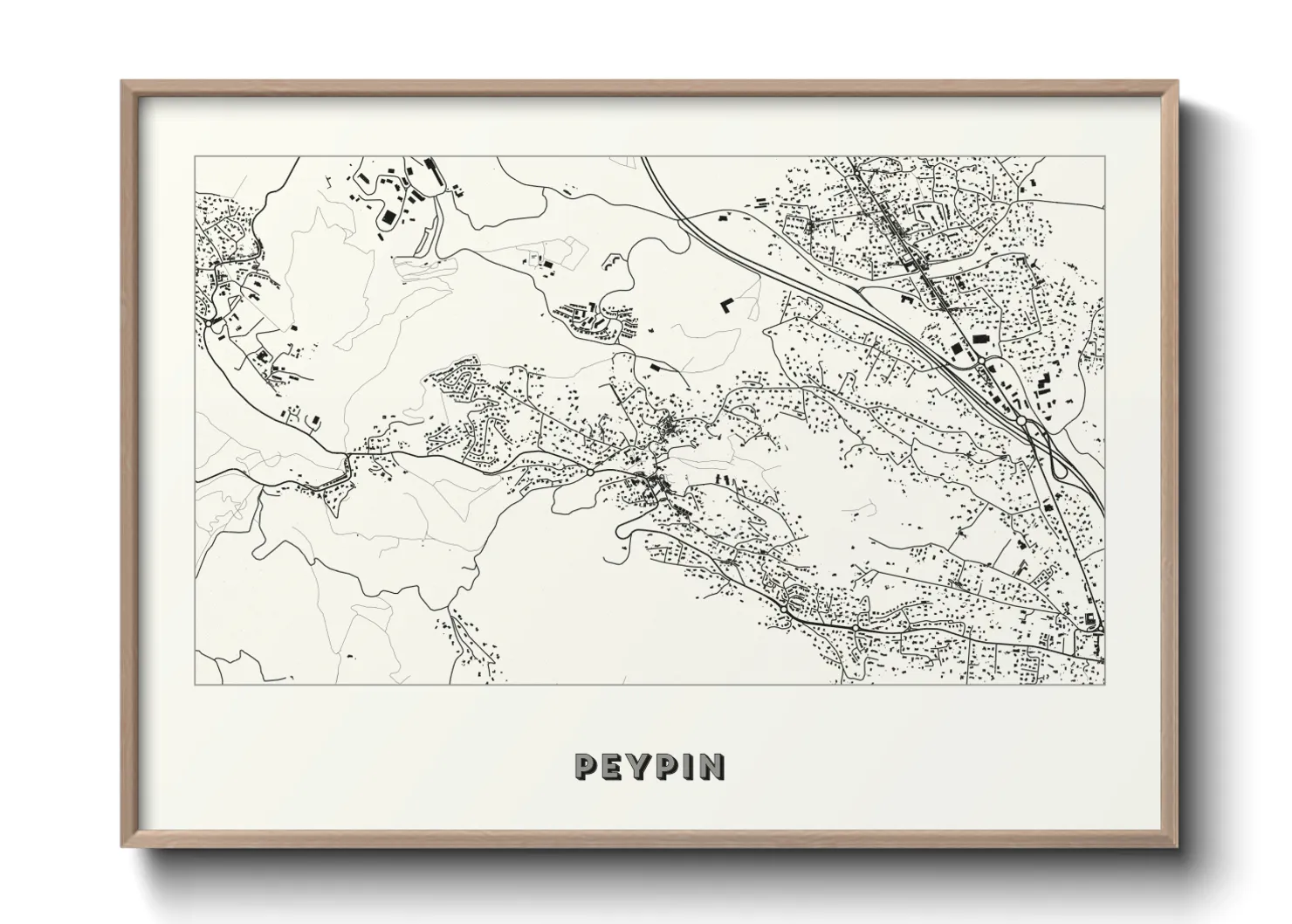 Une affiche de carte sur Peypin