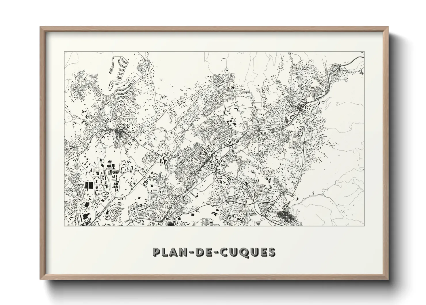 Une affiche de carte sur Plan-de-Cuques