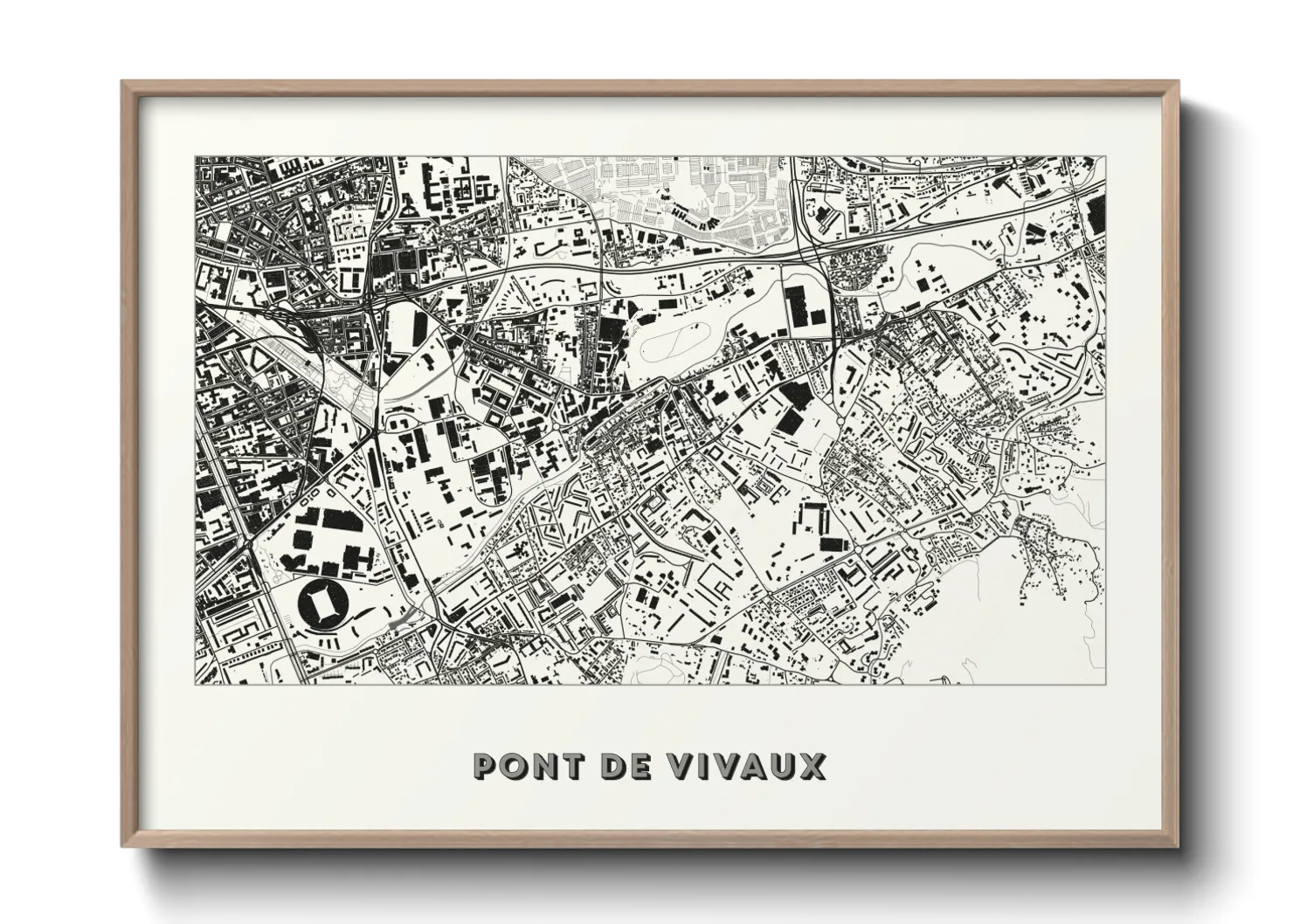 Une affiche de carte sur Pont de Vivaux