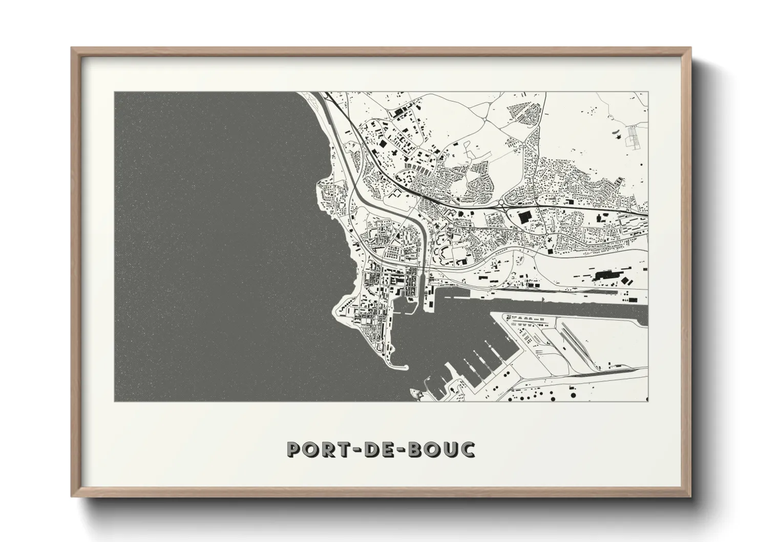 Une affiche de carte sur Port-de-Bouc