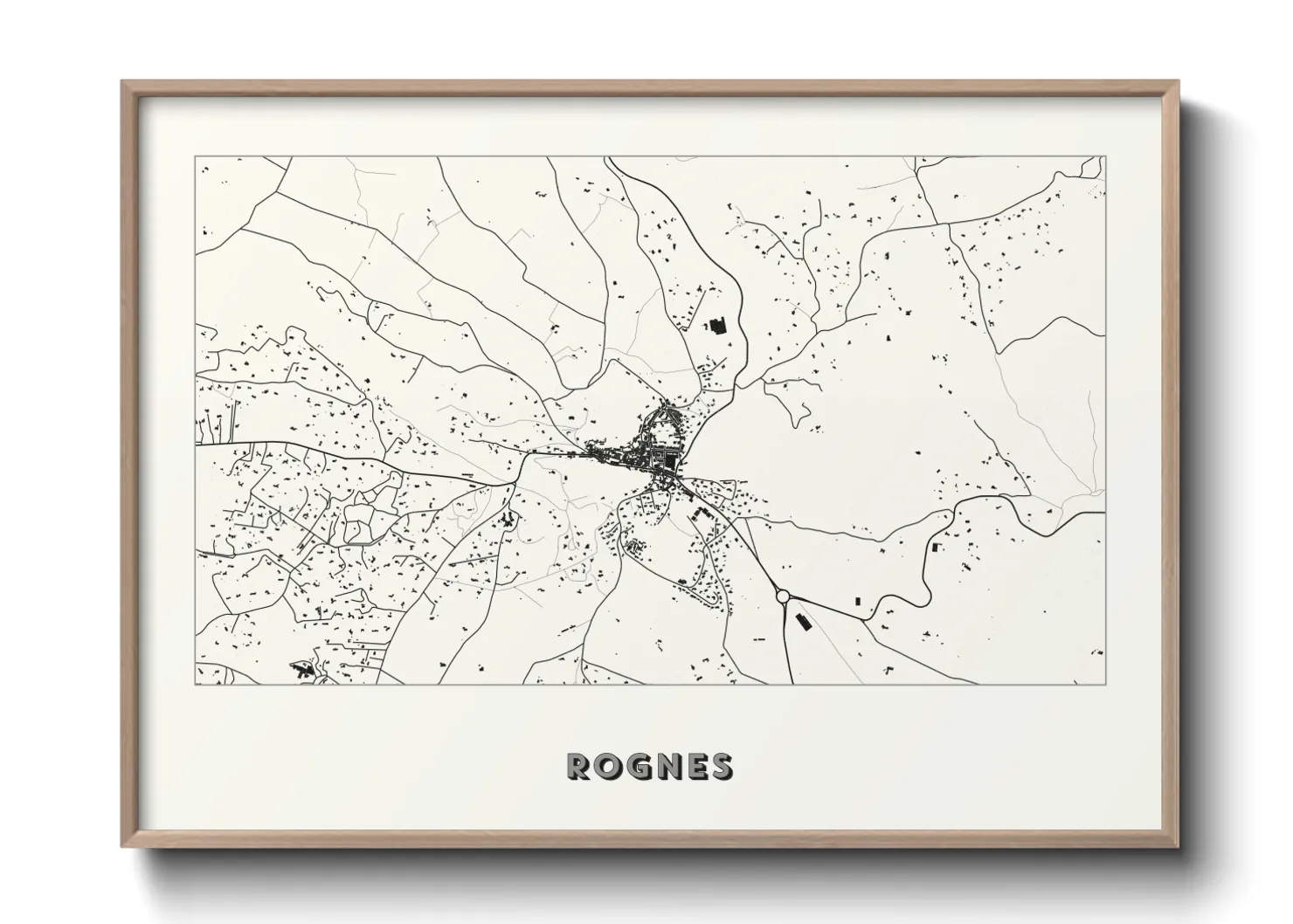 Une affiche de carte sur Rognes