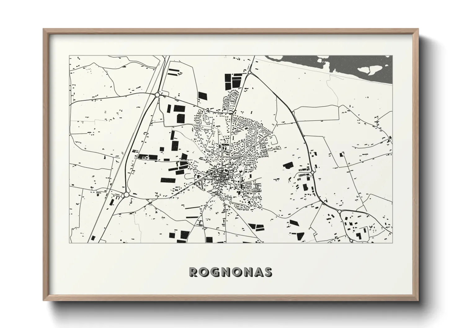 Une affiche de carte sur Rognonas