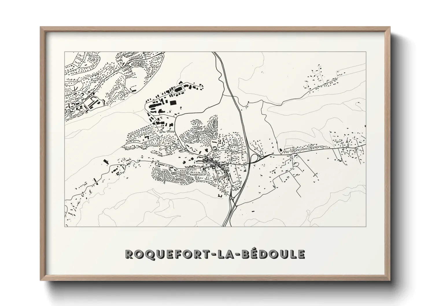 Une affiche de carte sur Roquefort-la-Bédoule