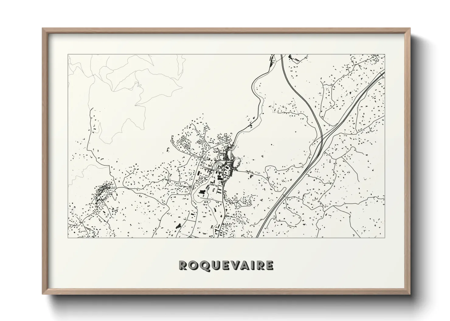 Une affiche de carte sur Roquevaire