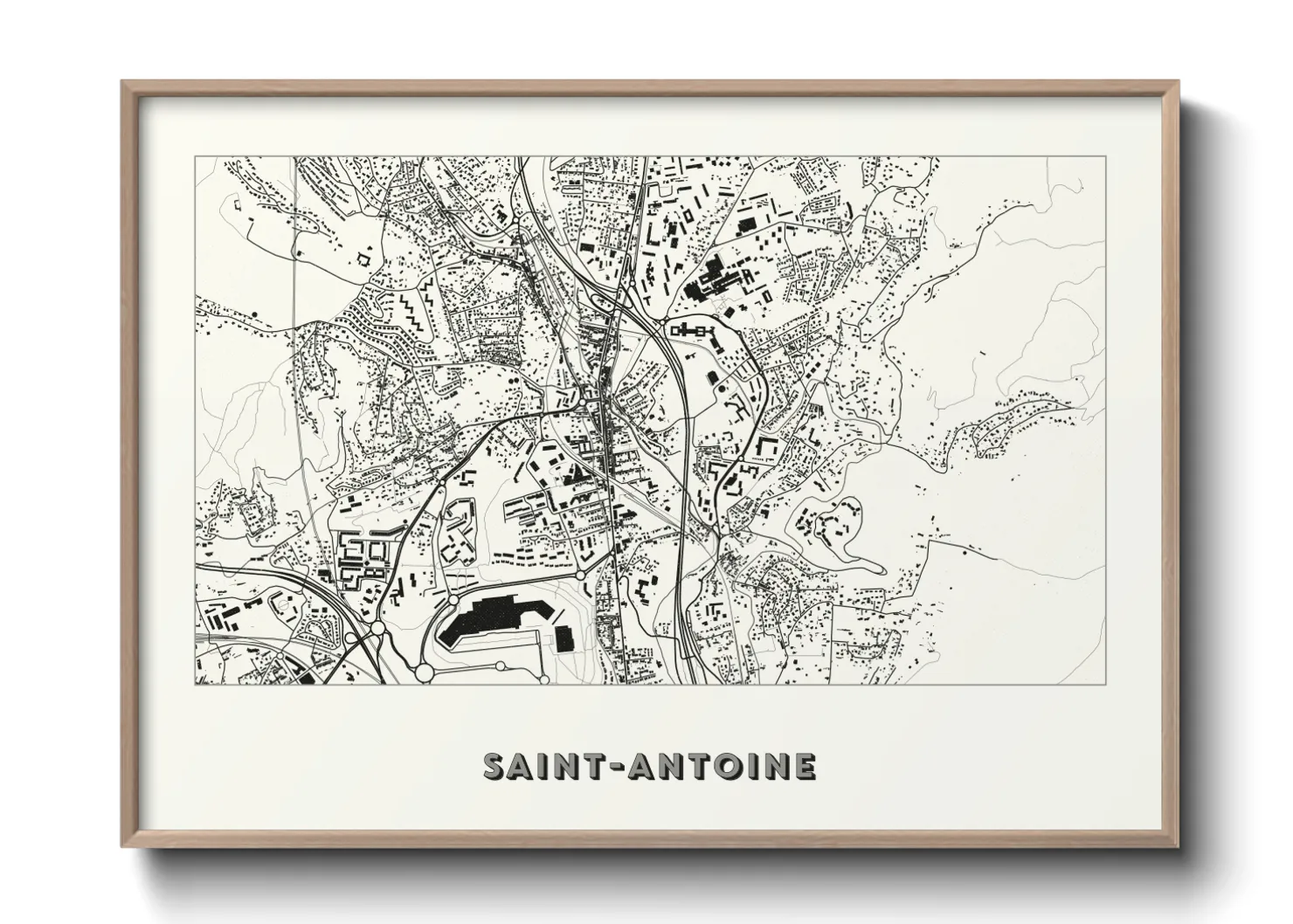 Une affiche de carte sur Saint-Antoine