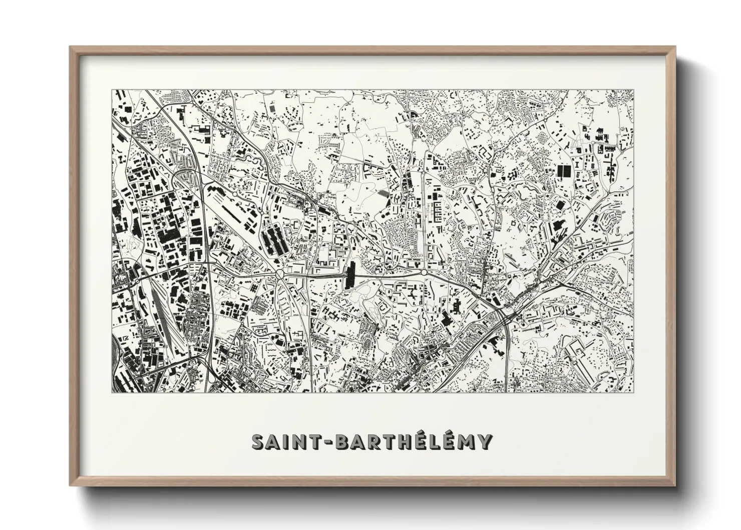 Une affiche de carte sur Saint-Barthélémy