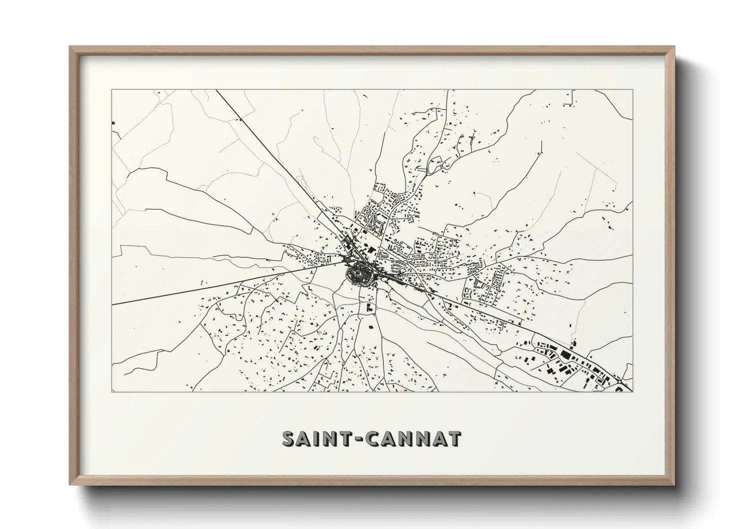 Une affiche de carte sur Saint-Cannat