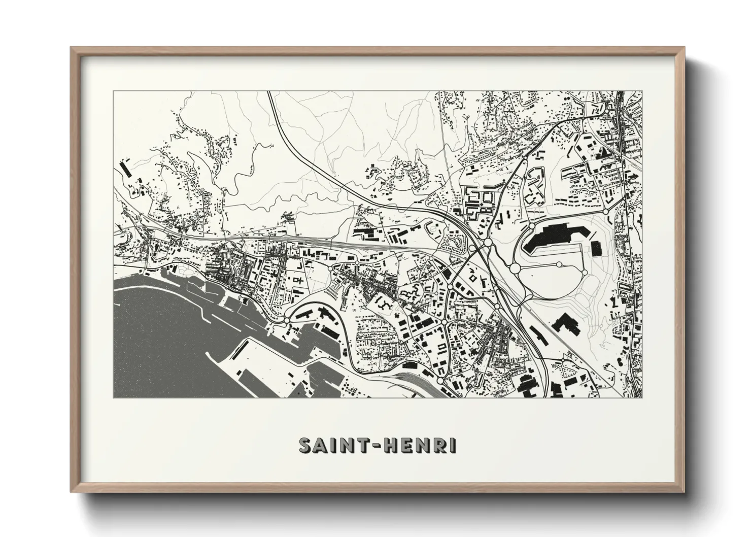 Une affiche de carte sur Saint-Henri