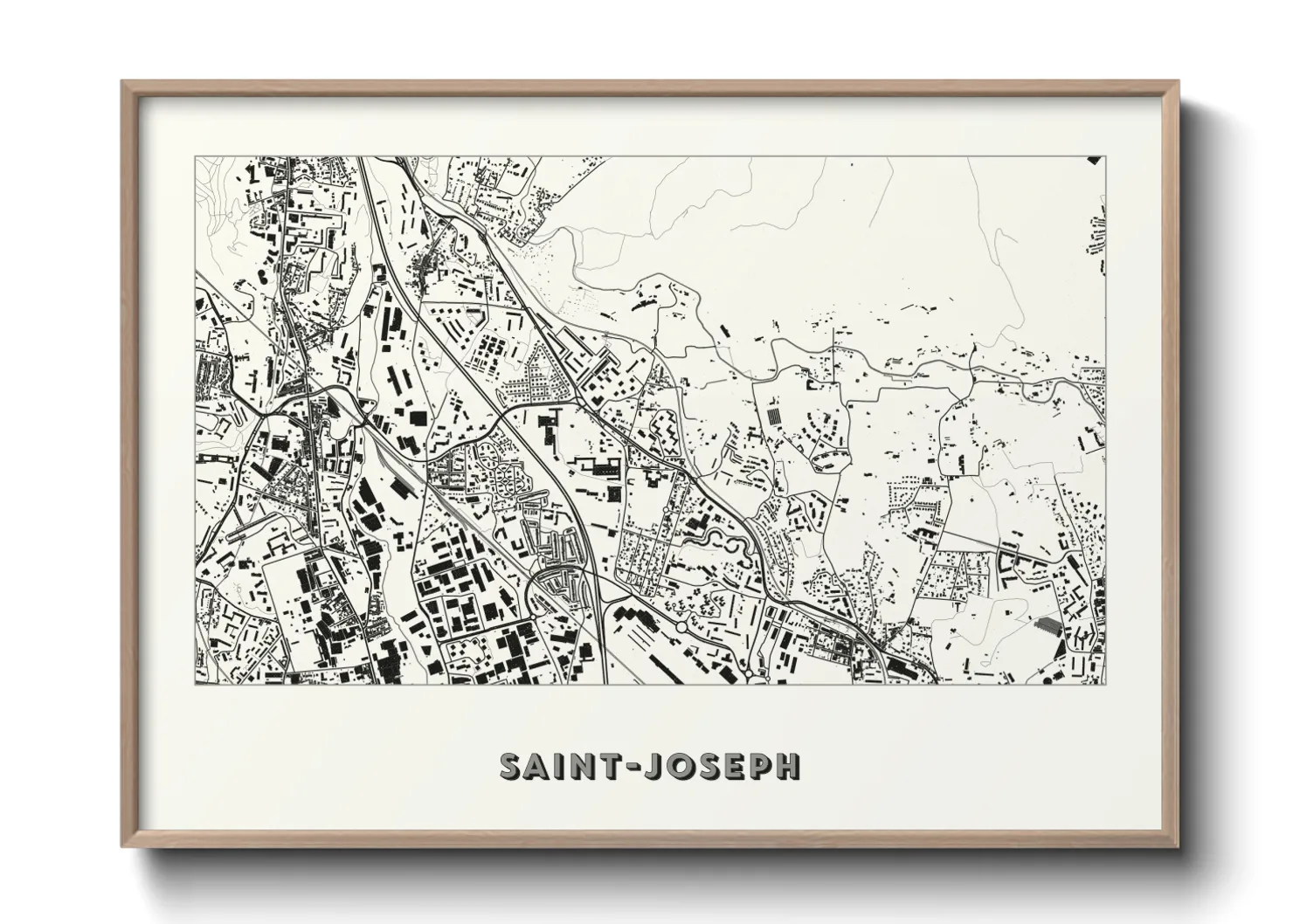 Une affiche de carte sur Saint-Joseph