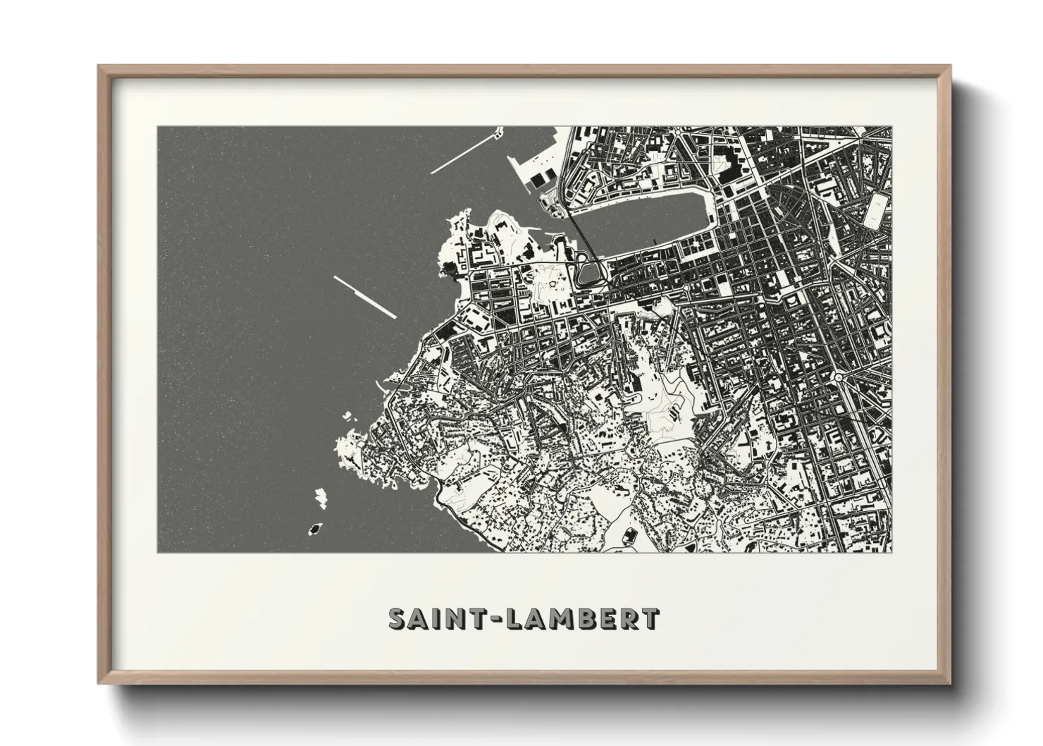 Une affiche de carte sur Saint-Lambert