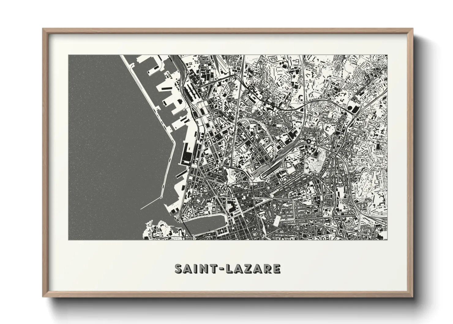 Une affiche de carte sur Saint-Lazare