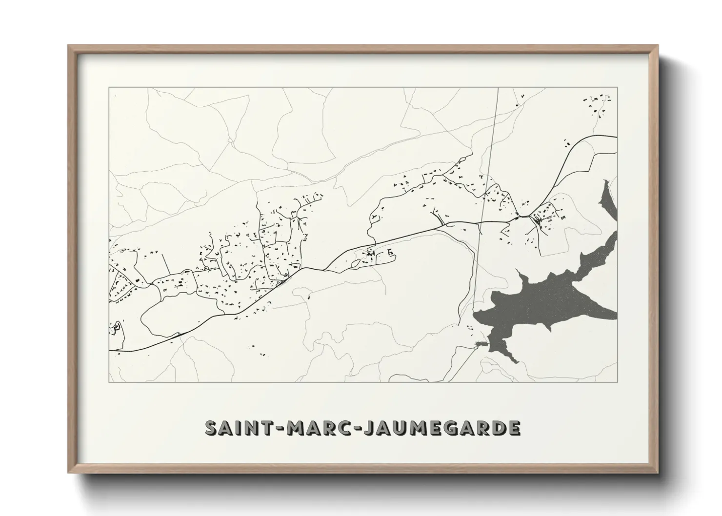 Une affiche de carte sur Saint-Marc-Jaumegarde