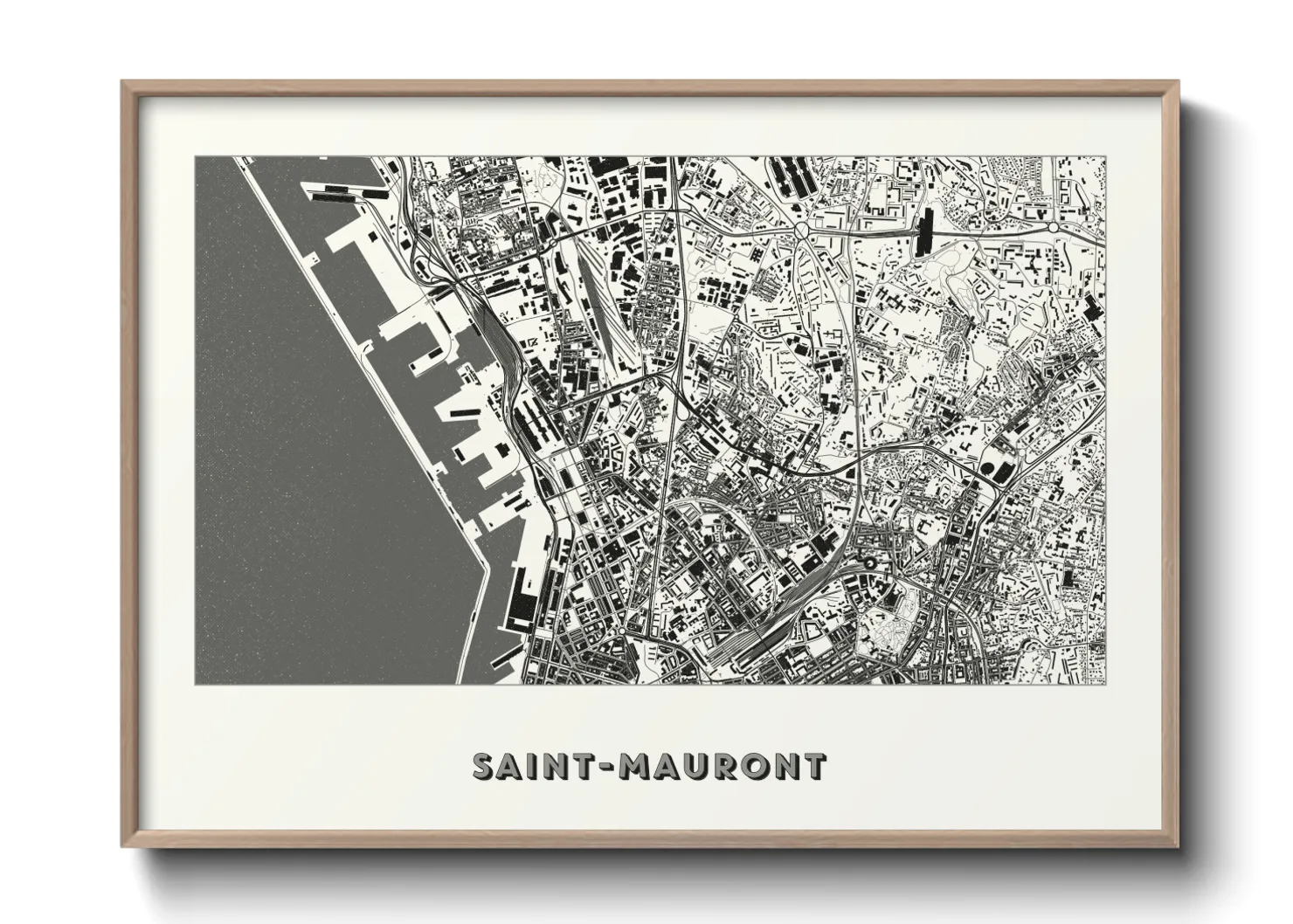 Une affiche de carte sur Saint-Mauront