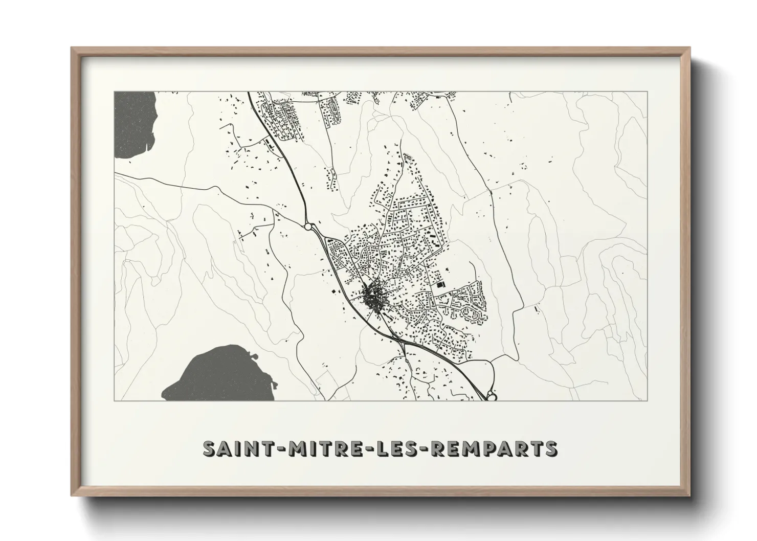Une affiche de carte sur Saint-Mitre-les-Remparts
